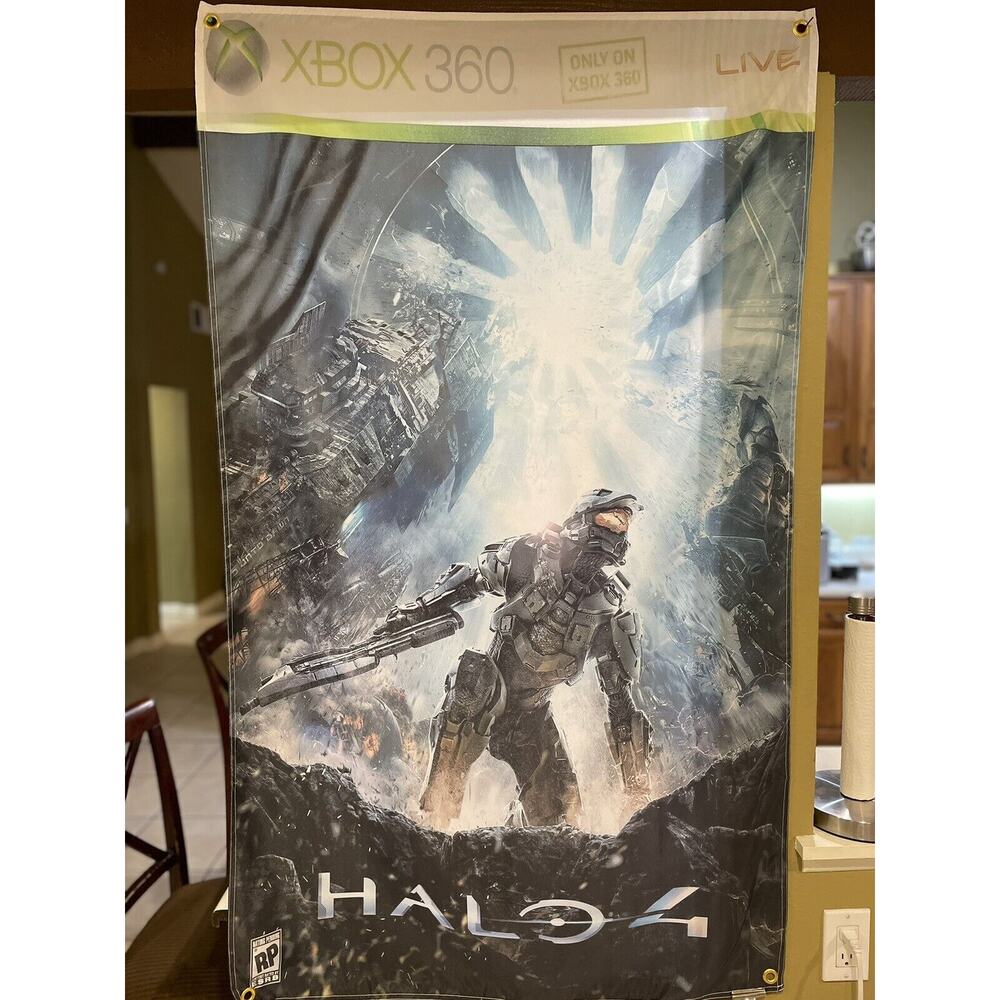 Halo 4 5ft Flag Microsoft XBOX 360 2012 Banner Poster Bungie Master Chief
